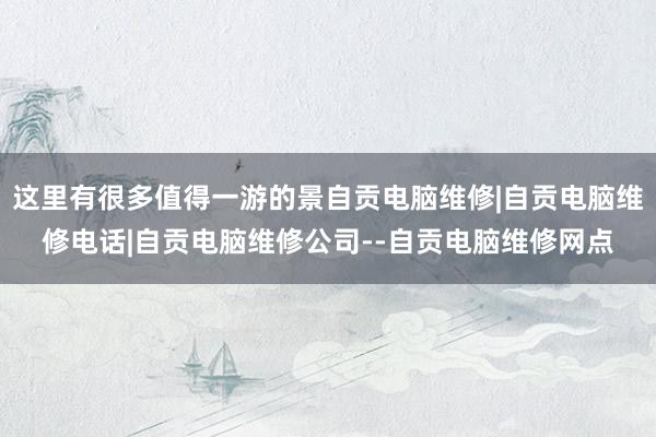 这里有很多值得一游的景自贡电脑维修|自贡电脑维修电话|自贡电脑维修公司--自贡电脑维修网点